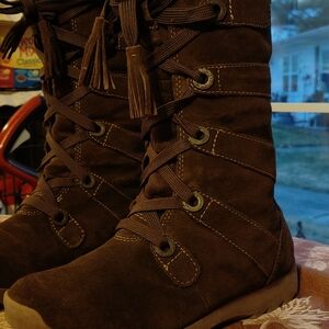 ZeroXposur Brown Suede Lace-Up Boots Women's Size 8 Medium
